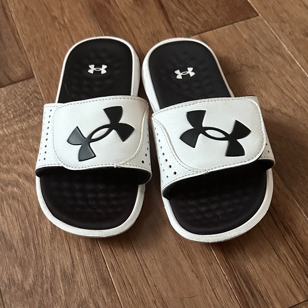 Under Armour Kids Slide Sandals - Black & White